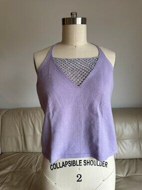 Purple Express Sequin Halter Top Size L